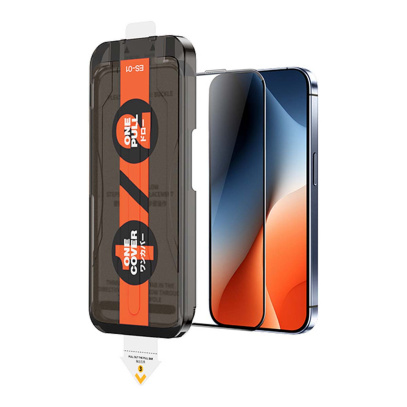 Защитное стекло для iPhone 16 Pro Max REMAX с аппликатором (ES-01) Чёрный