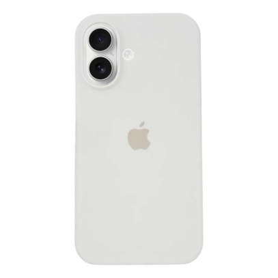 Чехол Silicone Case для Apple iPhone 16 White, белый