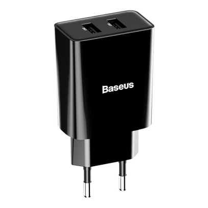 Сетевое зарядное устройство Baseus Speed Mini Dual USB Charger 10,5 Вт TC-012 (CCFS-R01) Черный
