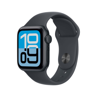 Apple Watch SE 3 (2025), 40 мм корпус из алюминия цвета «Midnight», ремешок Sport Band размера S/M цвета «Midnight»