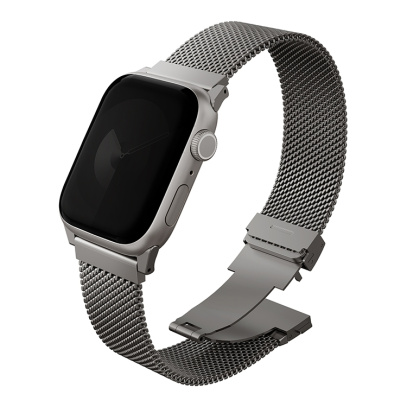 Ремешок для Apple Watch Uniq Dante Pro 38/40/41/42 мм Titanium Silver, серебристый