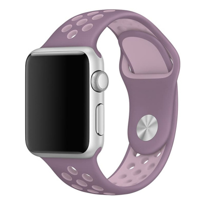 Ремешок для Apple Watch 42/44 mm Nike+ Silicone Sport Band Фиолетово-бежевый