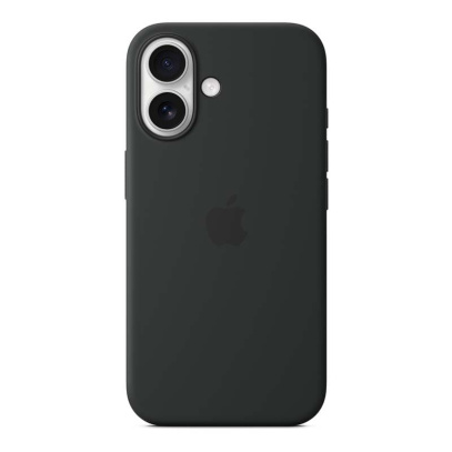 Чехол Silicone Case для Apple iPhone 16 с MagSafe Black, черный