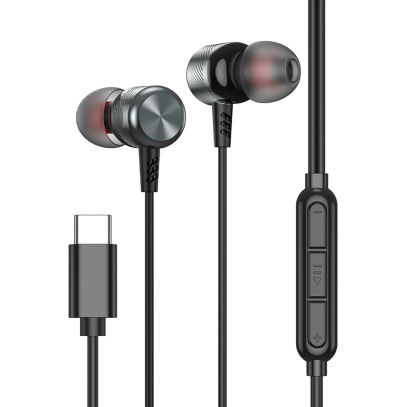 Стереогарнитура Deppa Stereo Alum Type-C (44211) Графит