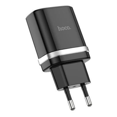 Сетевое зарядное устройство hoco. Smart QC3.0 Charger USB 18 Вт (C12Q) Черный