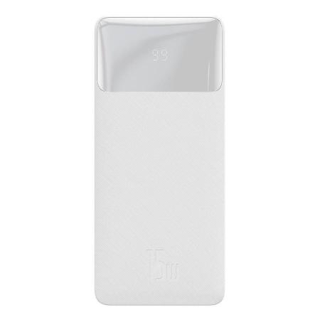 Внешний аккумулятор Baseus Bipow Digital Display Power Bank 20000mAh 15W (PPDML-J02) Белый Внешний аккумулятор Baseus Bipow Digital Display Power Bank 20000mAh 15W (PPDML-J02) Белый