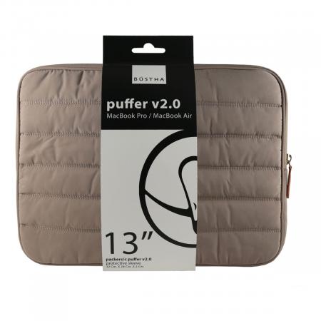 Чехол для Macbook Air/Pro 13 (18/20) Bustha Puffer Sleeve Nylo/Leather (BST755248) Stone Чехол для Macbook Air/Pro 13 (18/20) Bustha Puffer Sleeve Nylo/Leather (BST755248) Stone