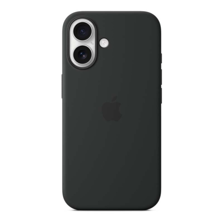 Чехол Silicone Case для Apple iPhone 16 Black, черный Чехол Silicone Case для Apple iPhone 16 Black, черный