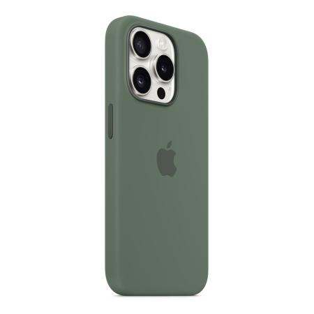 Чехол Silicone Case для Apple iPhone 15 Pro с MagSafe (original) Cypress, зеленый Чехол Silicone Case для Apple iPhone 15 Pro с MagSafe (original) Cypress, зеленый