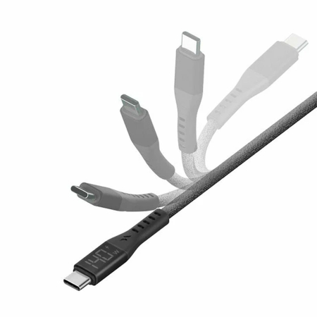 Кабель EnergEA FLOW USB-C на USB-C 5A DISPLAY 1,5 м (PD240W) Nanoweave Magnetic tie Черный Кабель EnergEA FLOW USB-C на USB-C 5A DISPLAY 1,5 м (PD240W) Nanoweave Magnetic tie Черный