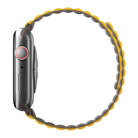 Ремешок UNIQ для Apple Watch 42/44/45/49 мм Revix reversible Magnetic (45MM-REVMUSKAK) Желтый/Серый Ремешок UNIQ для Apple Watch 42/44/45/49 мм Revix reversible Magnetic (45MM-REVMUSKAK) Желтый/Серый