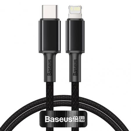 Кабель Baseus High Density Braided Fast Charging Data Cable Type-C – Lightning PD 20W, 1 м (CATLGD-01) Черный Кабель Baseus High Density Braided Fast Charging Data Cable Type-C – Lightning PD 20W, 1 м (CATLGD-01) Черный