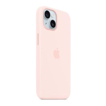 Чехол для Apple iPhone 15 Silicone Case с MagSafe Pink, розовый Чехол для Apple iPhone 15 Silicone Case с MagSafe Pink, розовый