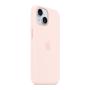 Чехол для Apple iPhone 15 Silicone Case с MagSafe Pink, розовый Чехол для Apple iPhone 15 Silicone Case с MagSafe Pink, розовый