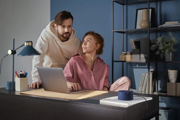 Умная колонка Яндекс Станция Мини (с часами) Синий