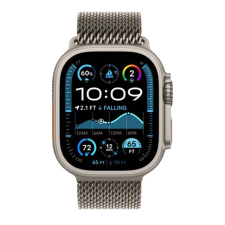 Apple Watch Ultra 2 (2024), 49 мм корпус из титана цвета «Natural», ремешок Titanium Milanese Loop размера L цвета «Natural» Apple Watch Ultra 2 (2024), 49 мм корпус из титана цвета «Natural», ремешок Titanium Milanese Loop размера L цвета «Natural»