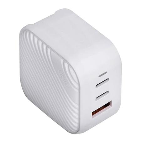 Сетевое зарядное устройство UNIQ Verge Pro 66 Вт GaN, 2 USB-C + USB-A Белый Сетевое зарядное устройство UNIQ Verge Pro 66 Вт GaN, 2 USB-C + USB-A Белый