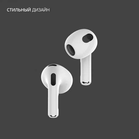 Беспроводные наушники с микрофоном Deppa Air Nova, TWS, BT 5.1, 300 мАч, QI (44192) Белый Беспроводные наушники с микрофоном Deppa Air Nova, TWS, BT 5.1, 300 мАч, QI (44192) Белый