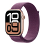 Apple Watch Series 10, 46 мм корпус из алюминия цвета «Rose Gold», ремешок Sport Loop цвета «Plum» Apple Watch Series 10, 46 мм корпус из алюминия цвета «Rose Gold», ремешок Sport Loop цвета «Plum»