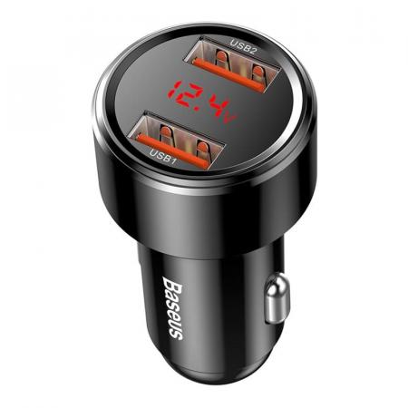 Автомобильное зарядное устройство Baseus 2 USB Quick Charger 45W (USB+USB) (CCMLC20A-01) Черный Автомобильное зарядное устройство Baseus 2 USB Quick Charger 45W (USB+USB) (CCMLC20A-01) Черный