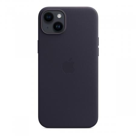 Чехол Leather Case MagSafe для Apple iPhone 14 Plus «Ink» Синий Чехол Leather Case MagSafe для Apple iPhone 14 Plus «Ink» Синий