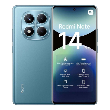 Xiaomi Redmi Note 14 Pro 8/256Gb Ocean Blue, голубой Xiaomi Redmi Note 14 Pro 8/256Gb Ocean Blue, голубой