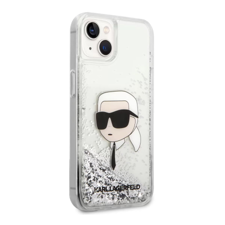 Чехол Karl Lagerfeld для iPhone 15 Liquid Glitter NFT Karl head Hard (KLHCP15SLNKHCH) Серебристый Чехол Karl Lagerfeld для iPhone 15 Liquid Glitter NFT Karl head Hard (KLHCP15SLNKHCH) Серебристый