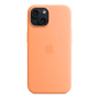Чехол Silicone Case для Apple iPhone 15 с MagSafe  Orange Sorbet, оранжевый Чехол Silicone Case для Apple iPhone 15 с MagSafe  Orange Sorbet, оранжевый