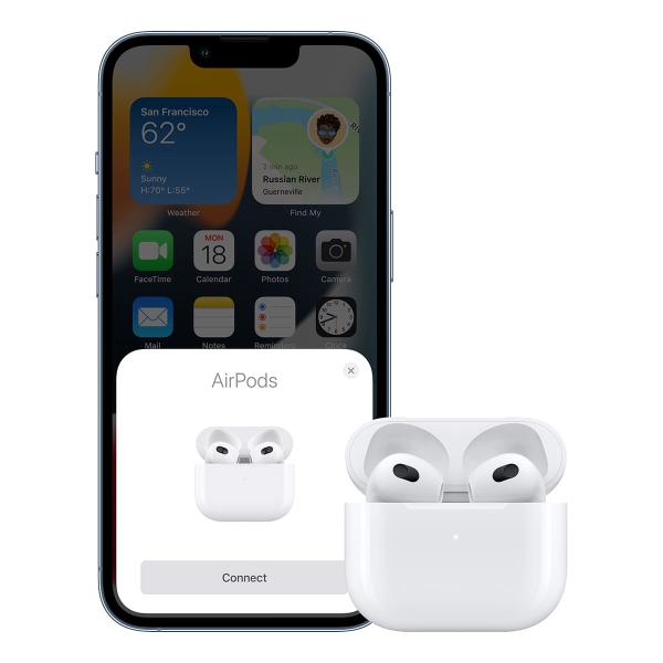 Наушники Apple AirPods 3 (MPNY3AM) White, белый Lightning Наушники Apple AirPods 3 (MPNY3AM) White, белый Lightning