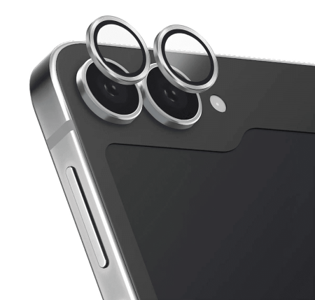 Защитное стекло для камеры Samsung Galaxy Z Flip6 UNIQ OPTIX Camera Lens protector Aluminium Silver, серебристый Защитное стекло для камеры Samsung Galaxy Z Flip6 UNIQ OPTIX Camera Lens protector Aluminium Silver, серебристый