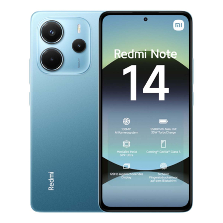 Xiaomi Redmi Note 14 8/256Gb Ocean Blue, голубой Xiaomi Redmi Note 14 8/256Gb Ocean Blue, голубой