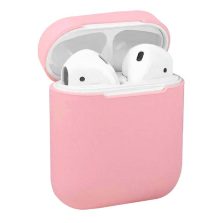 Чехол для Apple AirPods 1/2 Silicone Case Pink, Ярко-розовый Чехол для Apple AirPods 1/2 Silicone Case Pink, Ярко-розовый