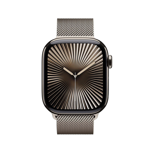 Apple Watch Series 10, 42 мм корпус из титана цвета «Natural», ремешок Milanese Loop цвета «Natural»