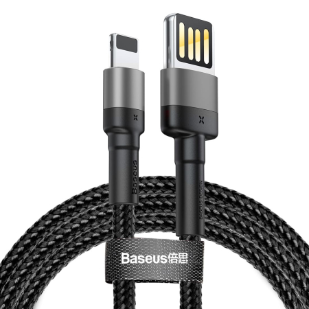 Кабель Baseus Cafule Cable USB For iP special edition 2,4A, 1 м (CALKLF-GG1) Grey/Black Кабель Baseus Cafule Cable USB For iP special edition 2,4A, 1 м (CALKLF-GG1) Grey/Black