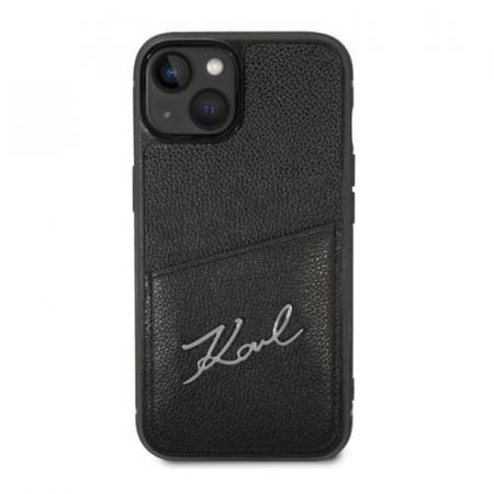Чехол Karl Lagerfeld для iPhone 14 PU with Cardslot Signature logo Hard (KLHCP14SCSSK) Черный Чехол Karl Lagerfeld для iPhone 14 PU with Cardslot Signature logo Hard (KLHCP14SCSSK) Черный