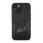 Чехол Karl Lagerfeld для iPhone 14 PU with Cardslot Signature logo Hard (KLHCP14SCSSK) Черный Чехол Karl Lagerfeld для iPhone 14 PU with Cardslot Signature logo Hard (KLHCP14SCSSK) Черный