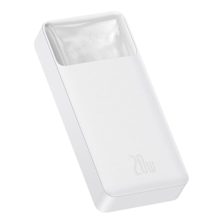 Внешний аккумулятор Baseus Bipow Digital Display Power bank 20000mAh 20W White Внешний аккумулятор Baseus Bipow Digital Display Power bank 20000mAh 20W White