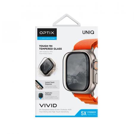 Стекло для Apple Watch Ultra 49 мм UNIQ OPTIX Vivid (true colors) (49MM-VIVIDCLEAR) +installer Clear/Black Стекло для Apple Watch Ultra 49 мм UNIQ OPTIX Vivid (true colors) (49MM-VIVIDCLEAR) +installer Clear/Black