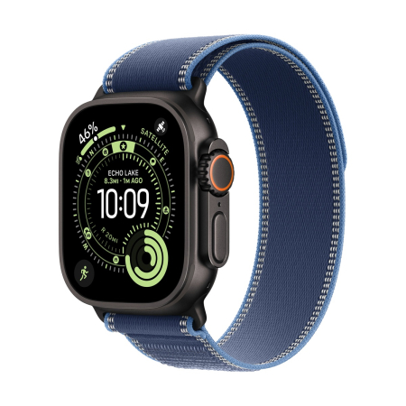 Apple Watch Ultra 3 (2025), 49 мм корпус из титана цвета «Black», ремешок Trail Loop размера M/L цвета «Blue/Bright Blue» Apple Watch Ultra 3 (2025), 49 мм корпус из титана цвета «Black», ремешок Trail Loop размера M/L цвета «Blue/Bright Blue»