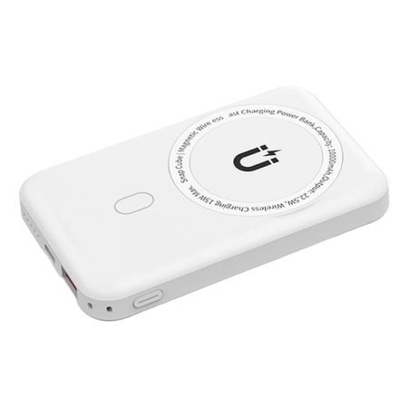 Внешний аккумулятор WiWU Power Bank Snap Cube-SC 10000mAh 22,5 Вт White, белый Внешний аккумулятор WiWU Power Bank Snap Cube-SC 10000mAh 22,5 Вт White, белый