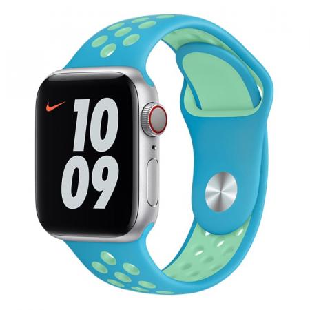 Ремешок Nike+ "Silicone Sport Band" Apple Watch 42/44 мм Сине-голубой Ремешок Nike+ "Silicone Sport Band" Apple Watch 42/44 мм Сине-голубой