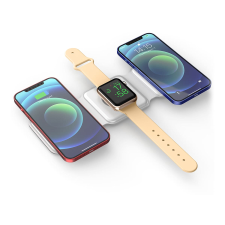 Беспроводное зарядное устройство WiWU Power Air 3в1 (M6) White, белый Беспроводное зарядное устройство WiWU Power Air 3в1 (M6) White, белый