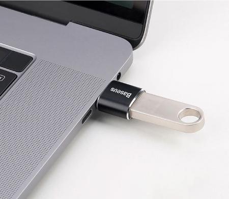 Адаптер Baseus USB-А - USB Type-C (CATOTG-01) Черный Адаптер Baseus USB-А - USB Type-C (CATOTG-01) Черный
