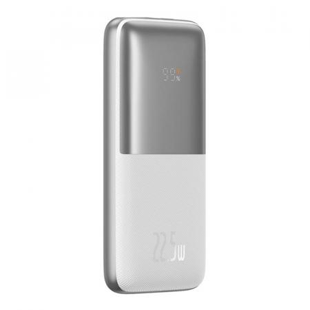 Внешний аккумулятор Baseus Bipow Pro Digital Display Fast Charge 10000mAh 20W с кабелем USB - Type-C, 3A, 0,3 м PPBD2-1020 (PPBD040102) Белый Внешний аккумулятор Baseus Bipow Pro Digital Display Fast Charge 10000mAh 20W с кабелем USB - Type-C, 3A, 0,3 м PPBD2-1020 (PPBD040102) Белый