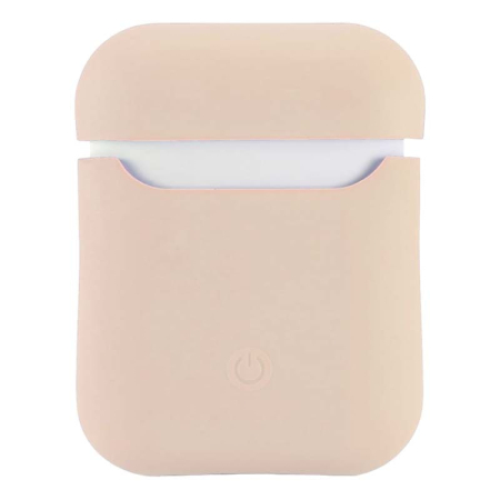Чехол для Apple AirPods 1/2 Silicone Case Pink, бледно-розовый Чехол для Apple AirPods 1/2 Silicone Case Pink, бледно-розовый