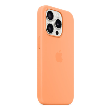 Чехол Silicone Case для Apple iPhone 15 Pro с MagSafe  Orange Sorbet, оранжевый Чехол Silicone Case для Apple iPhone 15 Pro с MagSafe  Orange Sorbet, оранжевый