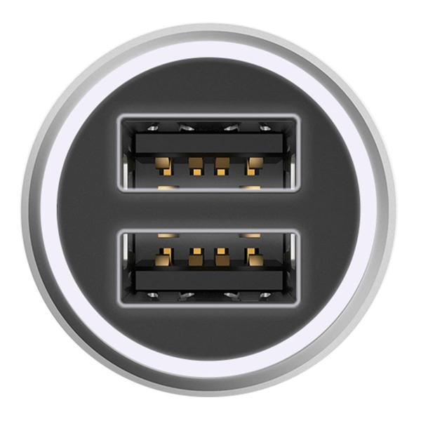Автомобильная зарядка Xiaomi Mi Car Charger QC 3.0 2*USB (CC02CZM) Серебристый