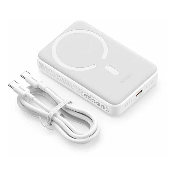 Внешний аккумулятор Baseus Magnetic Mini Wireless Fast Charge Power Bank 10000mAh 30W с поддержкой беспроводной зарядки PPCX110202 (PPCXM1030) Белый