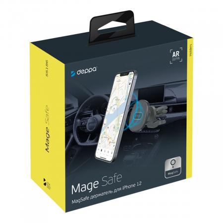 Автомобильный держатель Deppa Mage Safe для iPhone, магнитный (55186) Черный Автомобильный держатель Deppa Mage Safe для iPhone, магнитный (55186) Черный