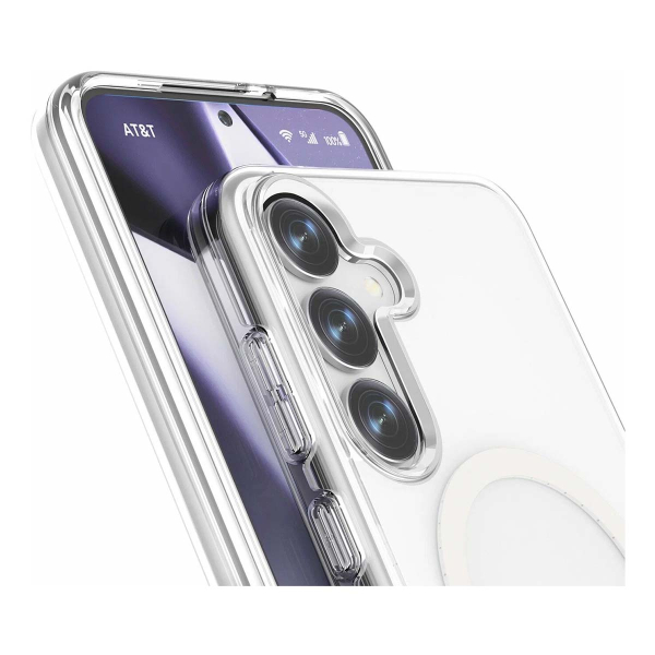 Чехол для Samsung S24 Plus/S25 Plus с силиконовым бампером MagSafe Прозрачный